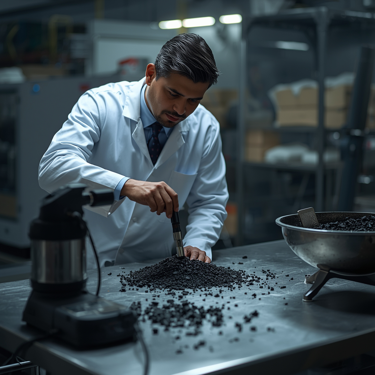 Specialist reviewing inspection data